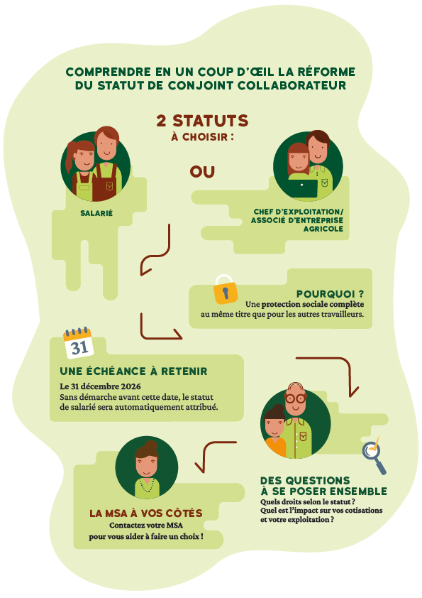 MSA : Conjoint collaborateur agricole : un changement de statut à anticiper