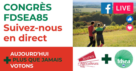 Vendée – Congrès FDSEA85 : rendez-vous ce mardi 22 janvier 2019