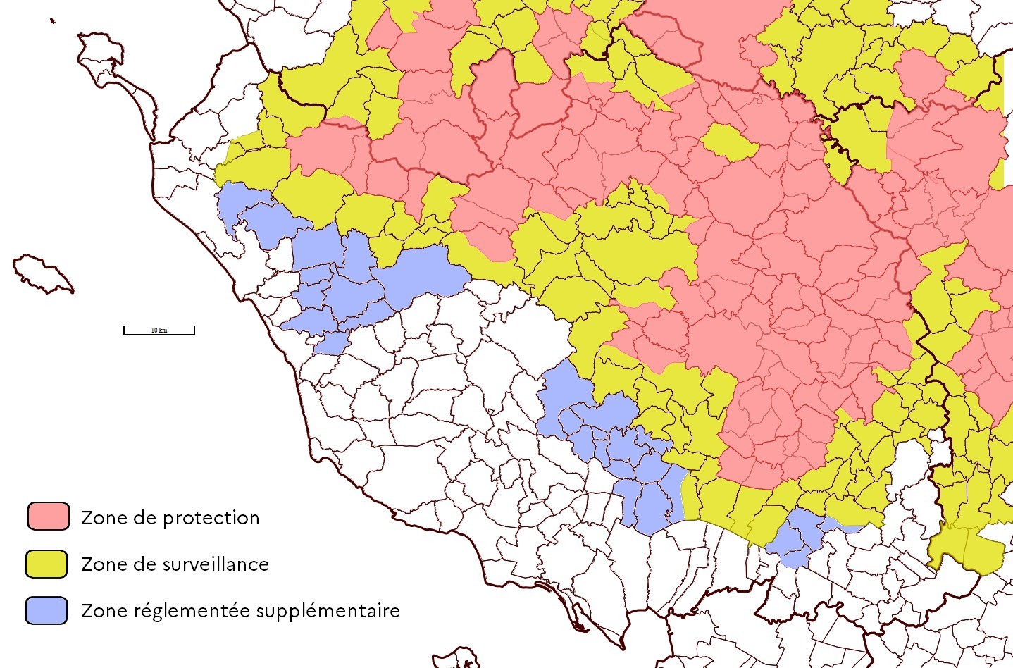 Influenza aviaire : carte du 2 février