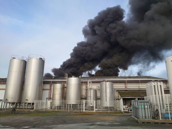 Vendée - Incendie sur le site de l'usine Eurial à Luçon