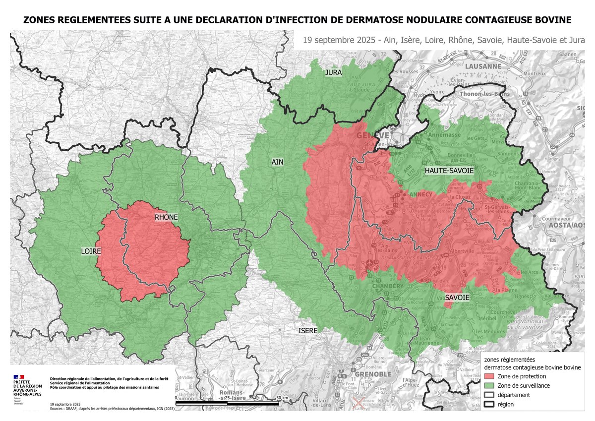DNC : un nouveau foyer confirmé dans le Rhône